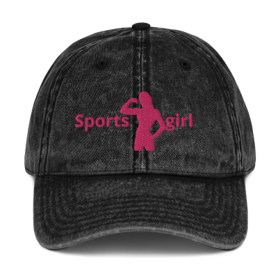 vintage cap Sport girl - Black